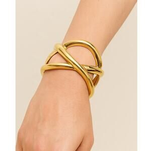 NWT New Directions Gold Tone Core Bangle Bracelet